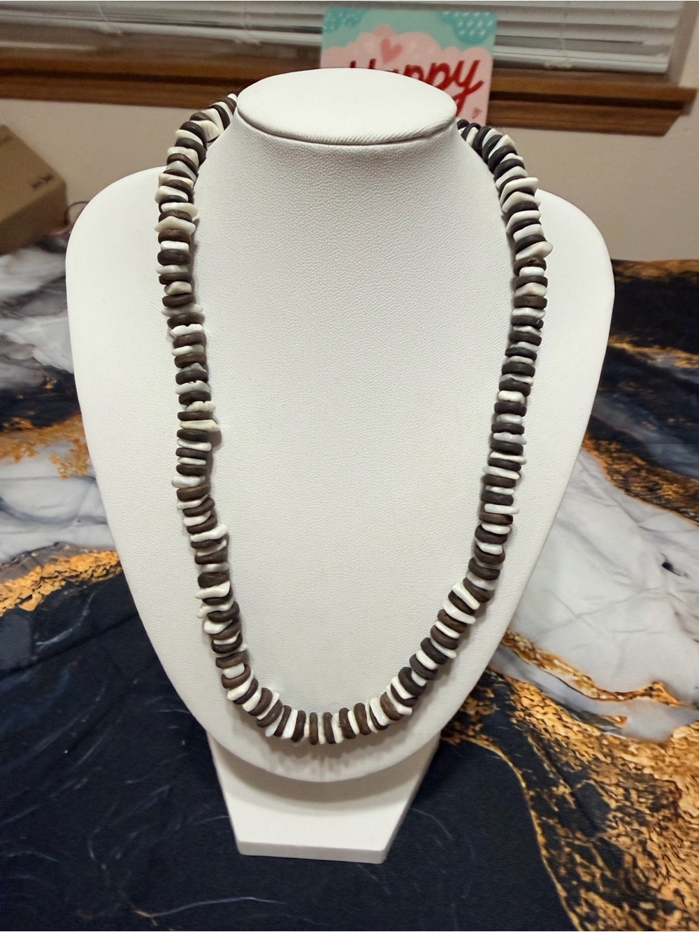 Vintage wood/stone necklace